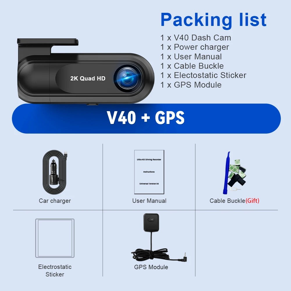 2.5K Front Dash Cam for Car