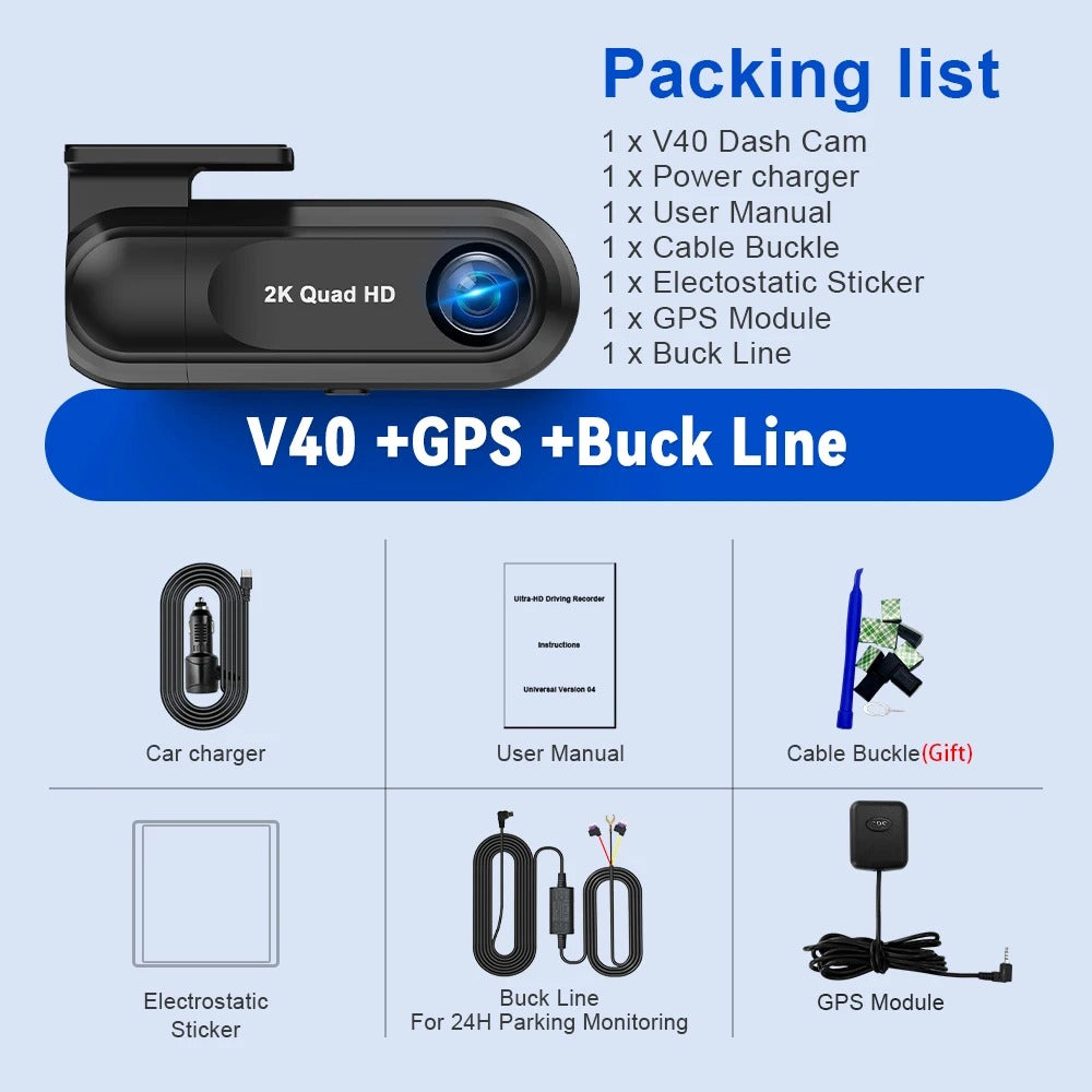 2.5K Front Dash Cam for Car