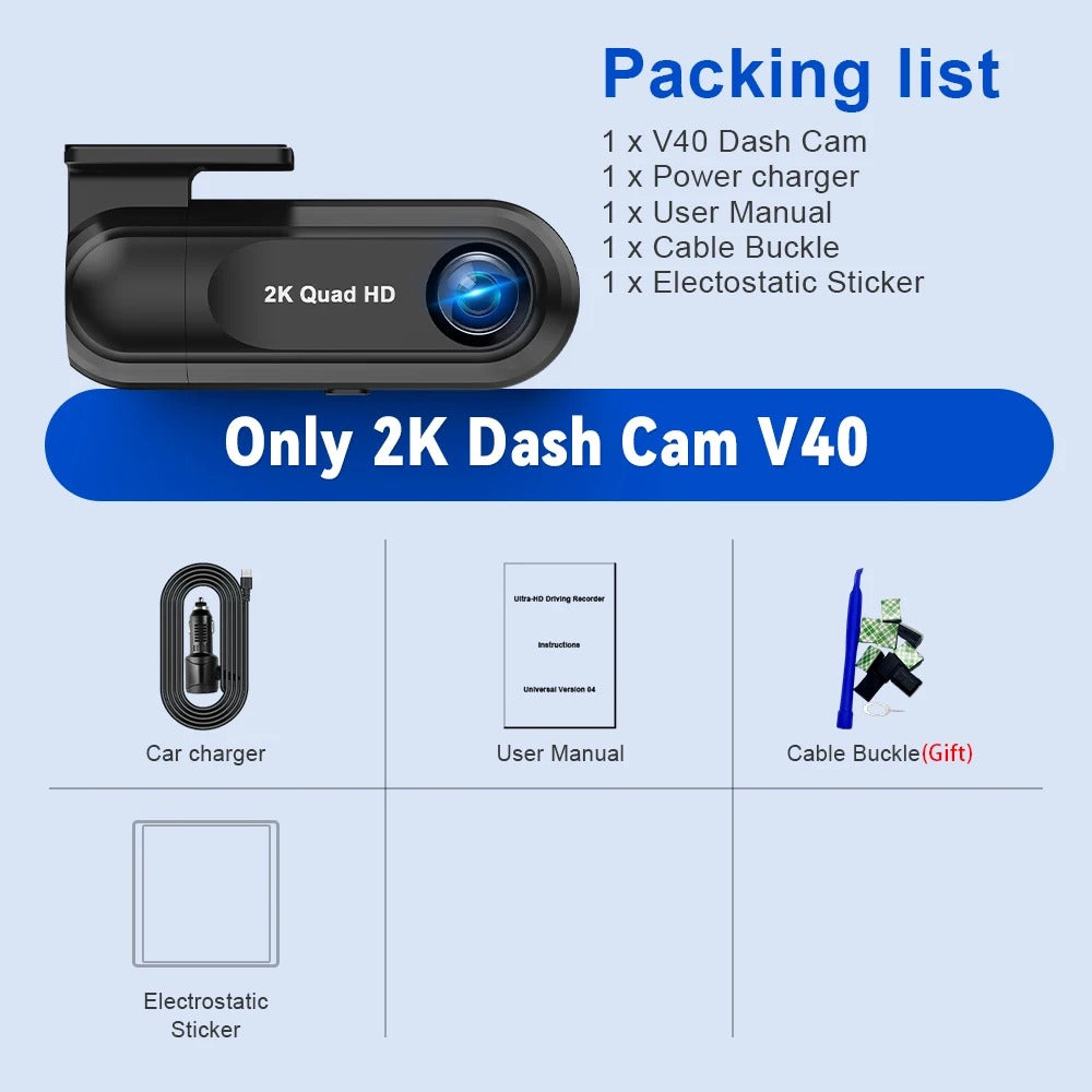 2.5K Front Dash Cam for Car