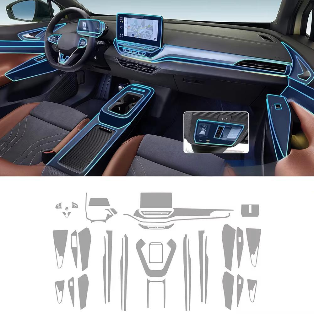 ID.4 ID4 CROZZ GTX X PRO TPU Car Interior Coverage Sticker Protective Film