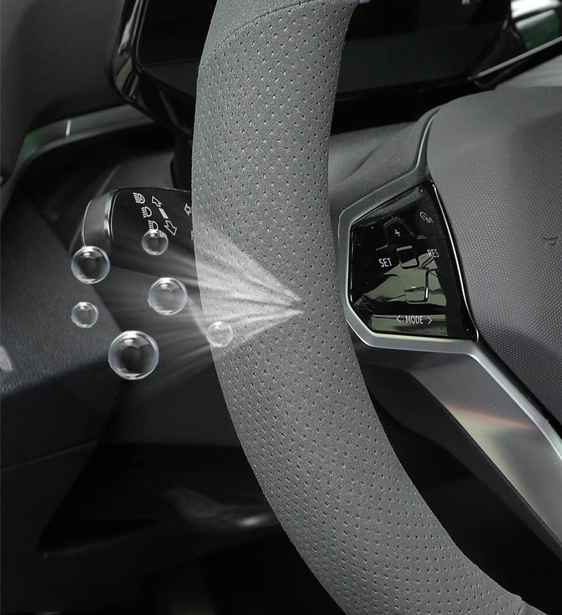 VW ID.3 ID.4 ID.6 ID.7 Suede Leather Steering Wheel Cover