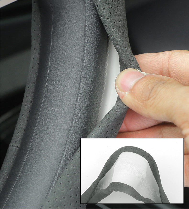 VW ID.3 ID.4 ID.6 ID.7 Suede Leather Steering Wheel Cover