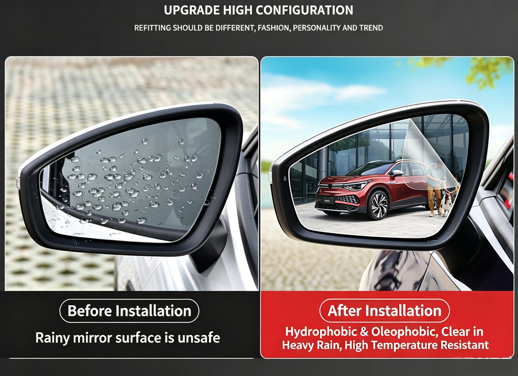 Rearview Mirror Rain Guard Film for Volkswagen ID.3 Waterproof