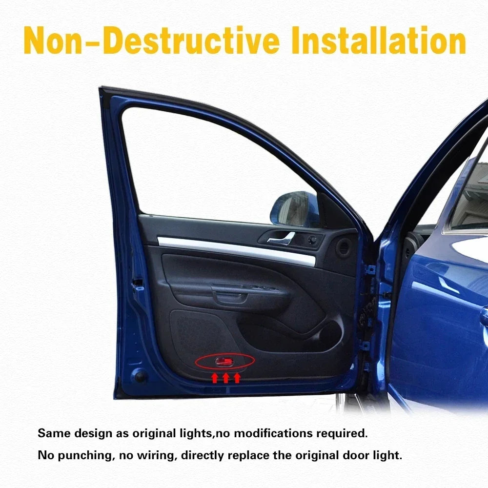 VW Golf 3, Golf 4, Caddy MK3, Beetle, Jetta MK4, Sharan, and Bora Door Puddle Welcome Light