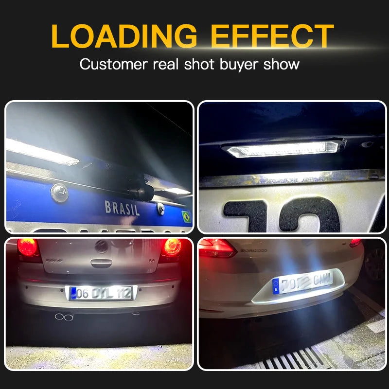 VW Polo 6N2/9N/6R/6C 2pcs LED License Plate Light