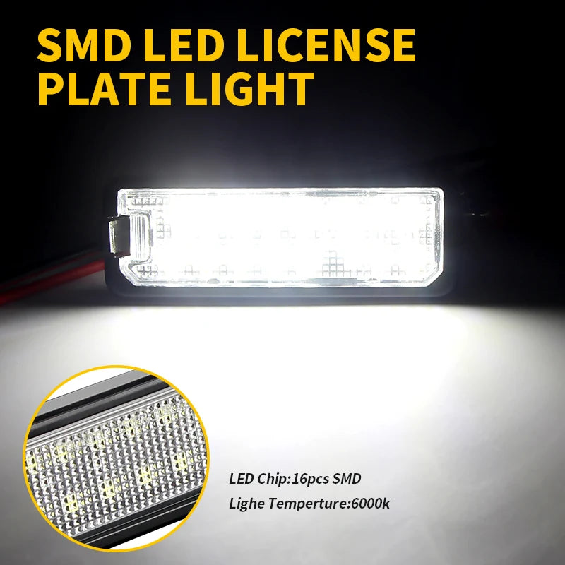 VW Polo 6N2/9N/6R/6C 2pcs LED License Plate Light