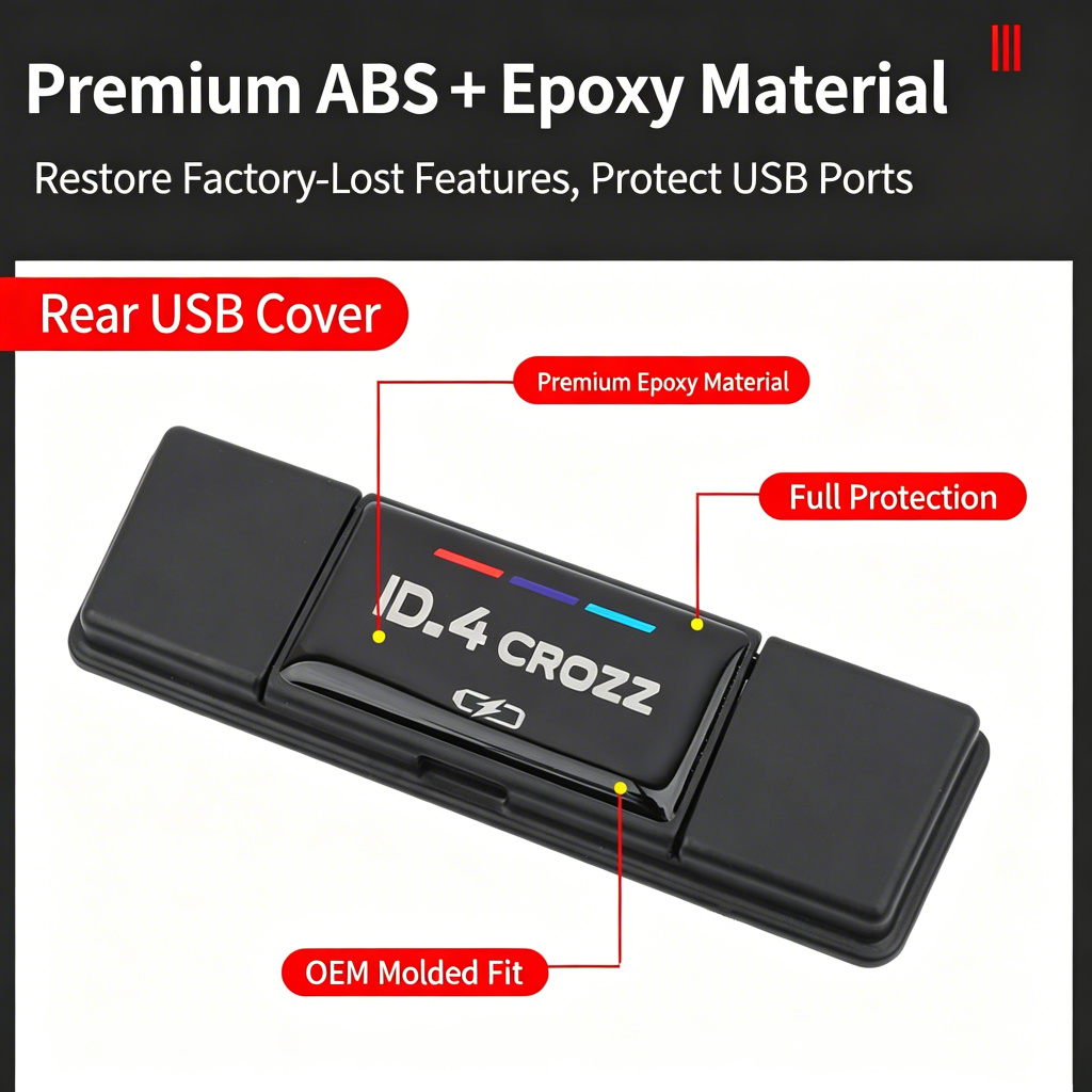 Rear USB Port Cover for Volkswagen ID.3 ID.4 ID.6