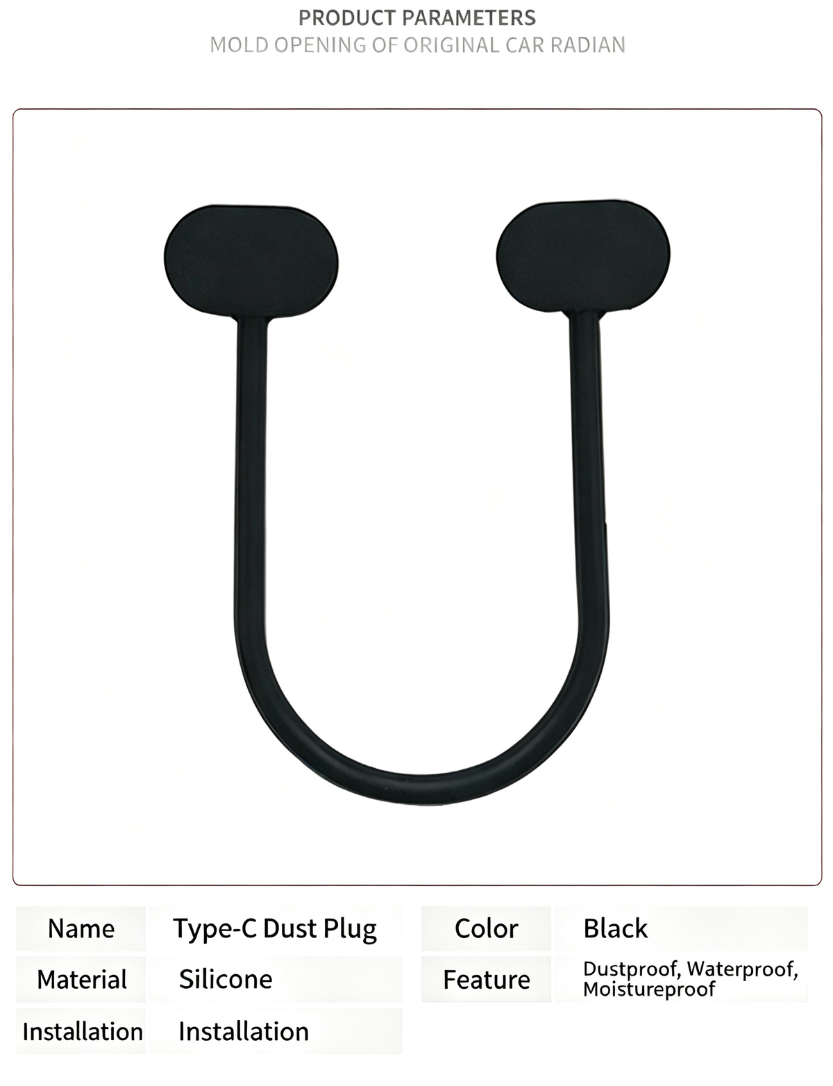 Waterproof Silicone Type C Port Cover for Volkswagen ID.3