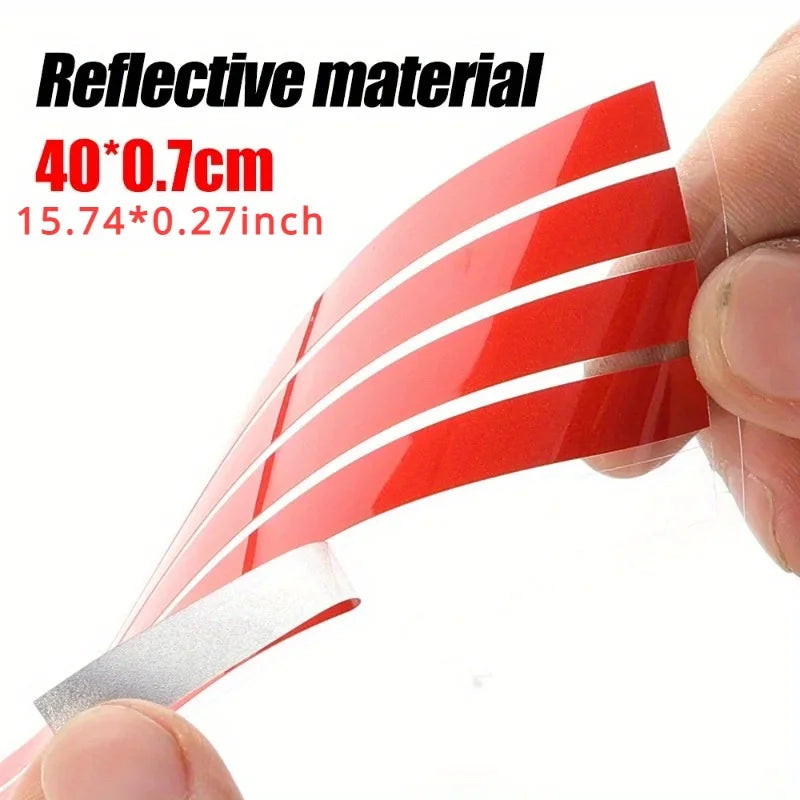 Red Reflective Strips  Car Hood Grille Decor Stickers