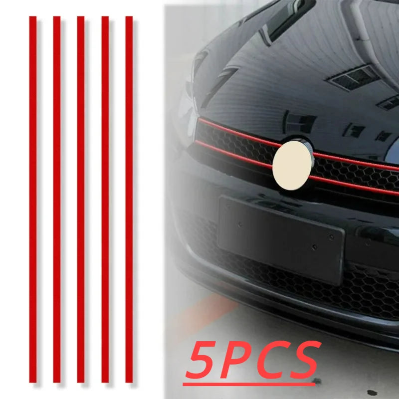 Red Reflective Strips  Car Hood Grille Decor Stickers