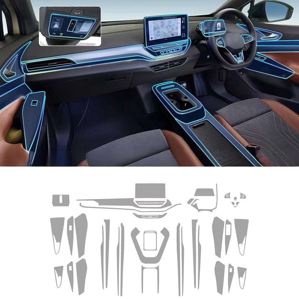 ID.4 ID4 CROZZ GTX X PRO TPU Car Interior Coverage Sticker Protective Film