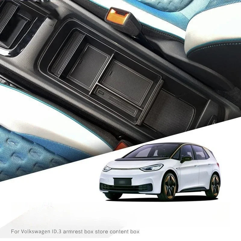 VW ID3 Car Central Armrest Storage Box
