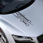 VW ID Seat Hexagon Stripes Car Hood Sticker Decal