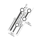 VW ID Seat Hexagon Stripes Car Hood Sticker Decal