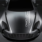 VW ID Seat Hexagon Stripes Car Hood Sticker Decal