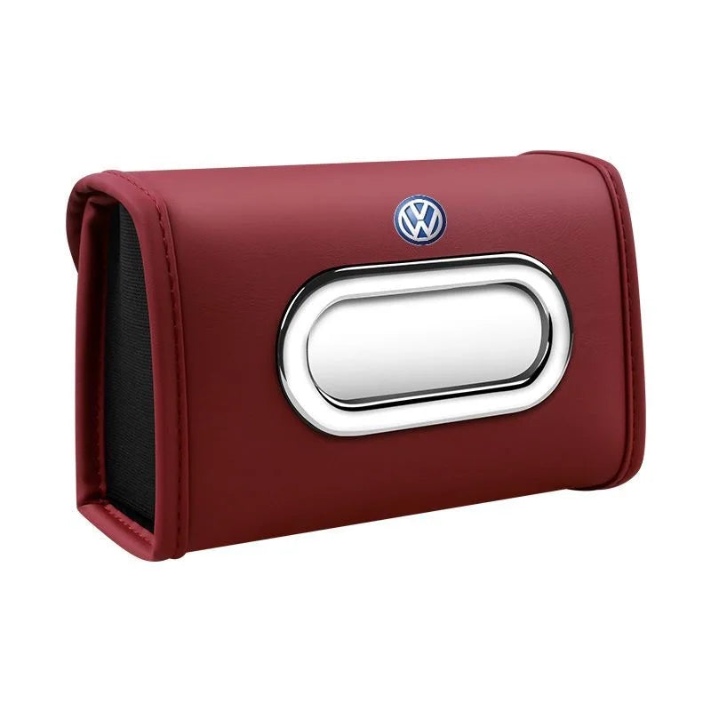 VW GTI Passat Polo Golf 3 Jetta Tiguan Multi-Functional Leather Car Tissue Box