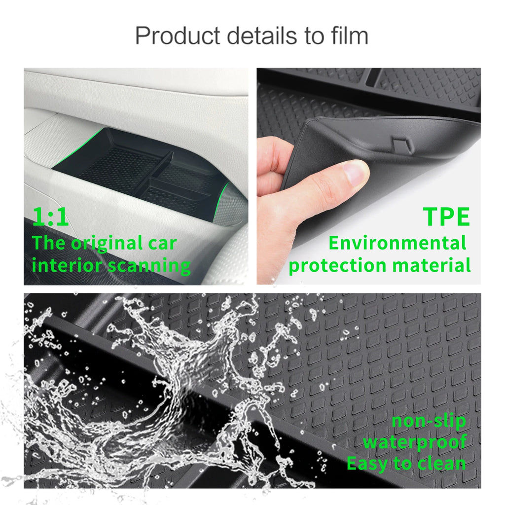 VW ID.7 Lower Central Console TPE Storage Box Organizer