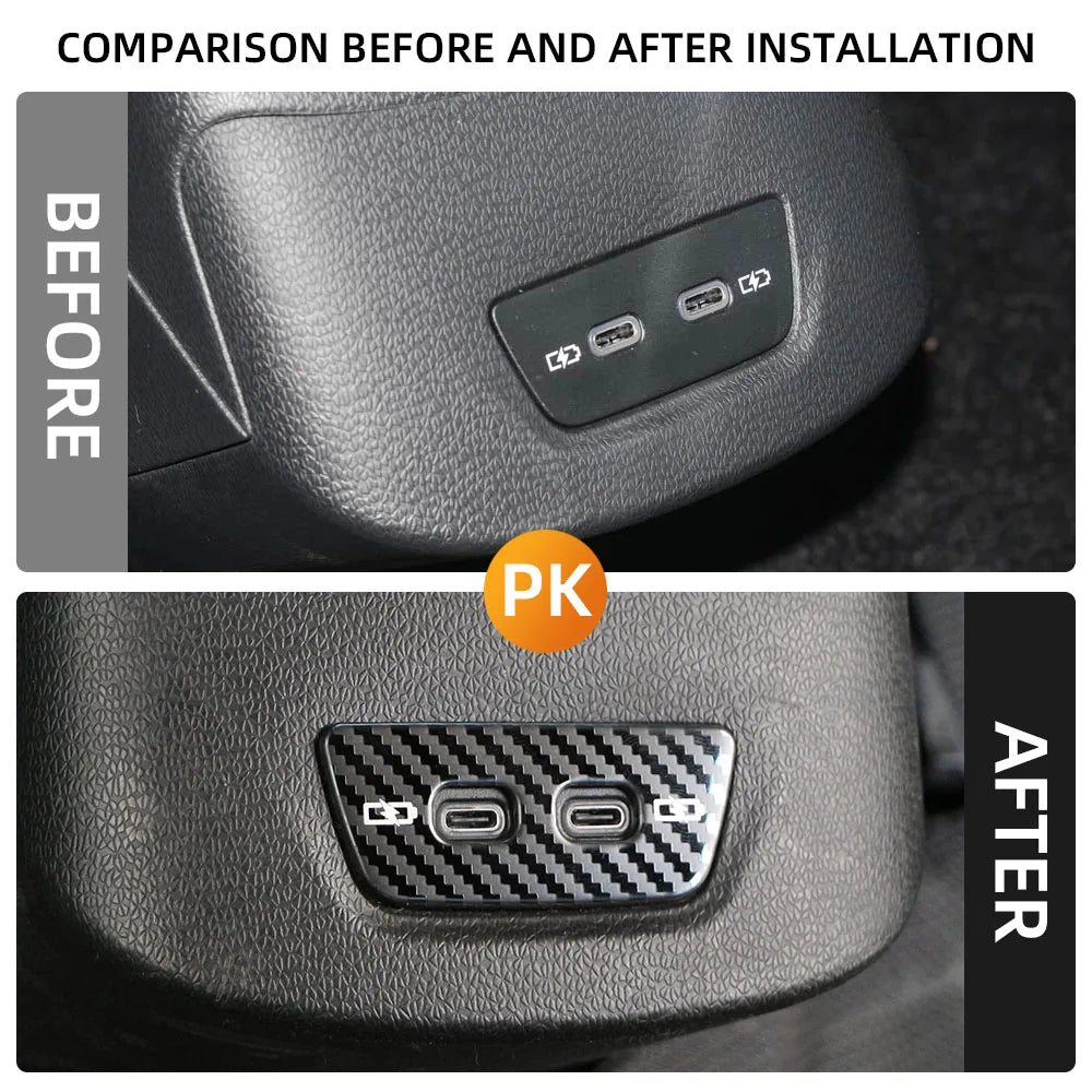 VW ID.3 Car Rear USB Charging Port Cover Trim Sticker