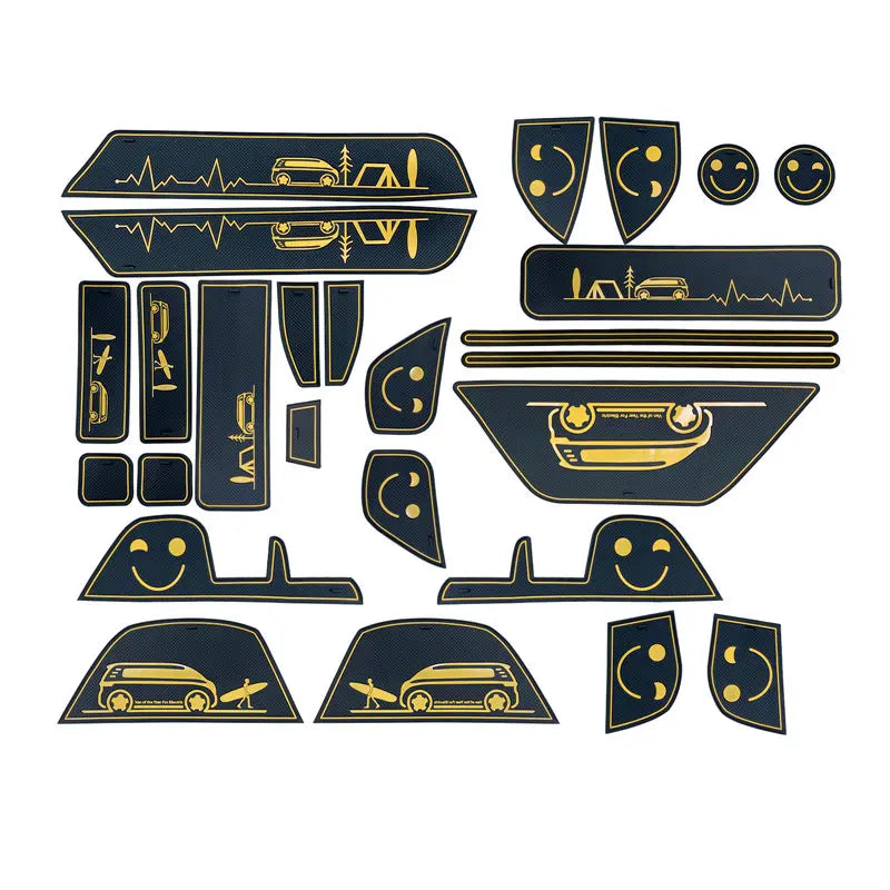 26pcs Non-Slip Car Cup Coaster Slot Pad for Volkswagen VW ID. Buzz