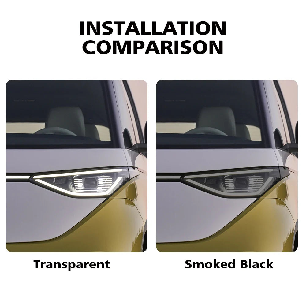 Volkswagen ID. Buzz Smoke Black Car Headlight Protective Film TPU PPF