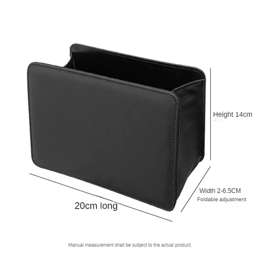Foldable Leather Trash Bin Storage Organizer Box