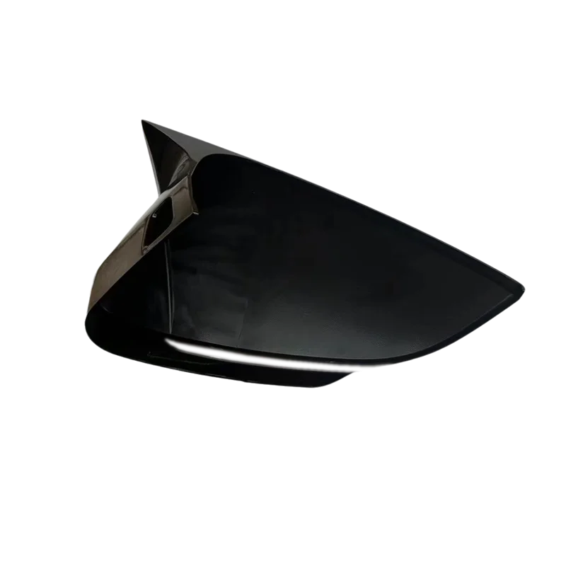 VW ID4 ID5 Black Horn Rearview Mirror Cover with Lane Hole