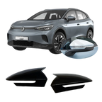 VW ID4 ID5 Black Horn Rearview Mirror Cover with Lane Hole