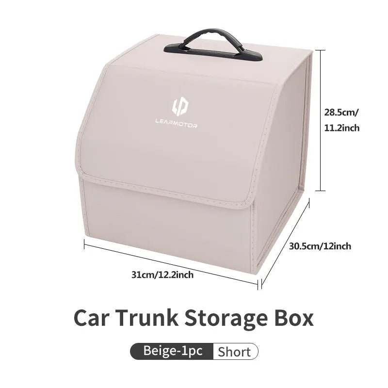 Leather Car Trunk Fold Organizer Bag For Leapmotor C11 T03 S01 C10 - Leapmotor Accessories