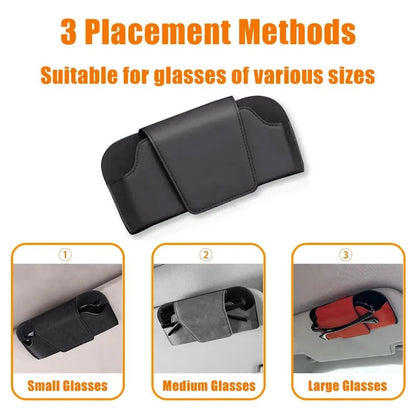 Sun Visor Glasses Holder Sunglasses Storage Case