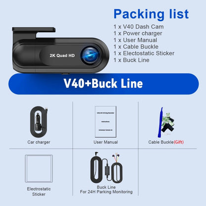 2.5K Front Dash Cam for Car